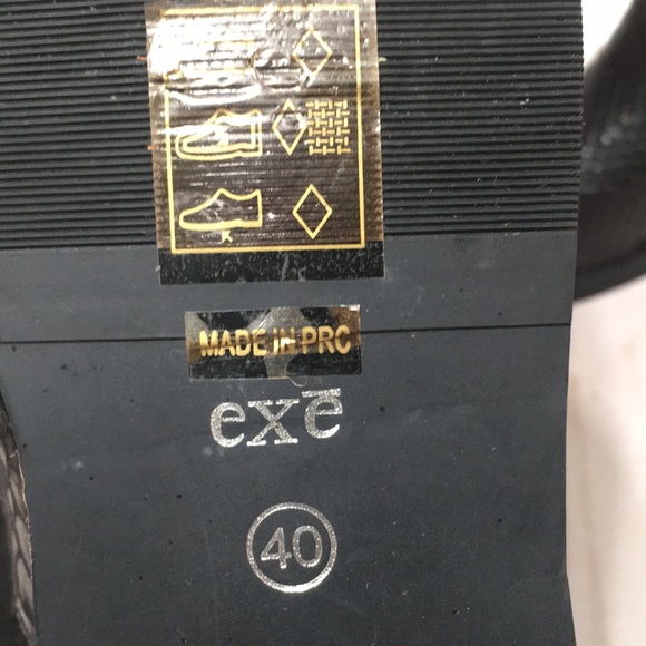 Tall black boot reptile print EXE size EU40 made in PRC - Picture 12 of 16